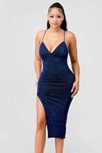 Load image into Gallery viewer, Metallic Glitter Sweetheart Dress