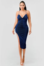 Load image into Gallery viewer, Metallic Glitter Sweetheart Dress