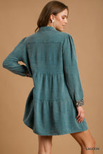 Load image into Gallery viewer, Mineral Wash Cotton Gauze Tiered Dress