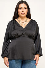 Load image into Gallery viewer, Satin Babydoll Blouse