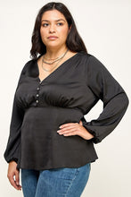 Load image into Gallery viewer, Satin Babydoll Blouse