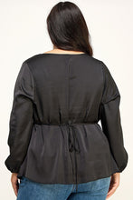 Load image into Gallery viewer, Satin Babydoll Blouse