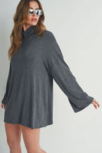 Load image into Gallery viewer, Bell Sleeve Turtle Neck Dress