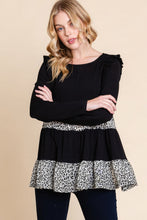 Load image into Gallery viewer, Solid Tiered Fashion Top