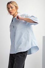 Load image into Gallery viewer, Half Slvs Stretch Poplin Button Down Shirt