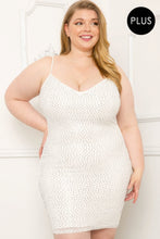 Load image into Gallery viewer, Rhinestone Body Plus Size Mini Dress