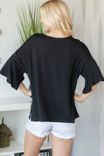 Load image into Gallery viewer, Flared Sleeve Basic Shortsleeve Top