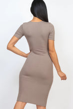 Load image into Gallery viewer, Ribbed Bodycon Midi Dress