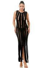 Load image into Gallery viewer, Cut Out Fringe Dress