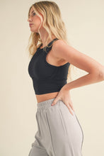 Load image into Gallery viewer, Corset Inspired Cropped Tank Top