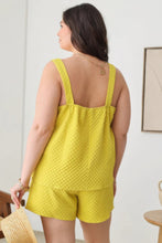 Load image into Gallery viewer, Plus Size Textured Top Elastic Waist Short Sets
