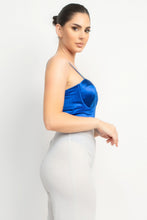 Load image into Gallery viewer, Rhinestone Strap Sweetheart Bodysuit
