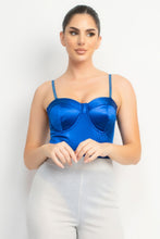 Load image into Gallery viewer, Rhinestone Strap Sweetheart Bodysuit
