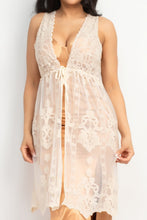 Load image into Gallery viewer, Sheer Embroidered Lace Vest
