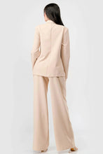 Load image into Gallery viewer, Luxe Stretch Woven Loose Fit Blazer And Wide Legs Pants Semi Formal Set

