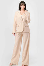 Load image into Gallery viewer, Luxe Stretch Woven Loose Fit Blazer And Wide Legs Pants Semi Formal Set
