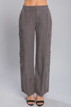 Load image into Gallery viewer, Full-length Tencel Pants With Cargo Pockets
