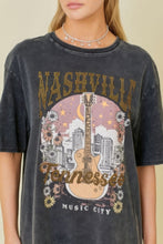 Load image into Gallery viewer, Washing Nashville Music City Graphic T-shirts
