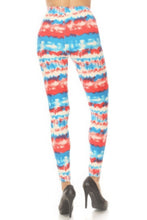 Load image into Gallery viewer, Tie Dye Printed High Waisted Leggings With Elastic Waistband
