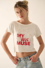 Load image into Gallery viewer, My Own Muse Vintage Wash Cropped Graphic Tee

