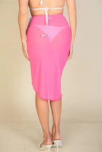 Load image into Gallery viewer, Sexy Sheer Mesh Drawstring Ruched Skirt
