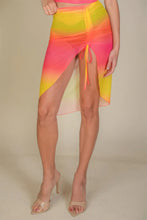 Load image into Gallery viewer, Sexy Sheer Mesh Drawstring Ruched Skirt
