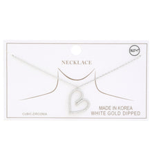 Load image into Gallery viewer, Abstract Heart Rhinestone Gold Dipped Necklace
