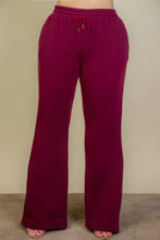 Load image into Gallery viewer, Plus Size Drawstring Waist Slant Pocket Sweatpants
