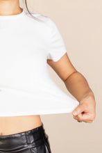 Load image into Gallery viewer, Basic Short Sleeve Ribbed Round Neck Top
