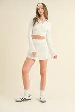 Load image into Gallery viewer, Waffle Knit Bell Sleeve Top And Skirt Set
