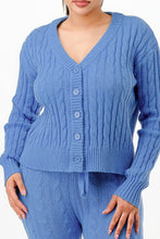 Load image into Gallery viewer, Cable Sweater Cardigan 2pc Set
