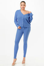 Load image into Gallery viewer, Cable Sweater Cardigan 2pc Set
