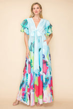 Load image into Gallery viewer, Printed V Neck Maxi Dress
