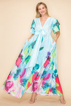 Load image into Gallery viewer, Printed V Neck Maxi Dress
