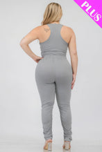Load image into Gallery viewer, Plus Size Crop Tank Top &amp; Ruched Pants Set
