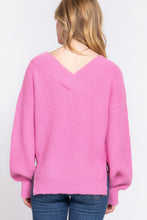 Load image into Gallery viewer, Long Slv Double V-neck Sweater
