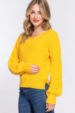 Load image into Gallery viewer, Long Slv Double V-neck Sweater
