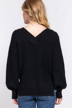Load image into Gallery viewer, Long Slv Double V-neck Sweater
