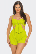 Load image into Gallery viewer, Front Oversized Bow Twisted Tie Top And Shorts Set
