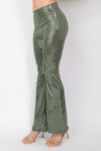 Load image into Gallery viewer, Sequined Fit &amp; Flare Midrise Pants
