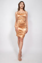 Load image into Gallery viewer, Ruched Mini Bodycon Halter Dress

