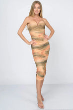 Load image into Gallery viewer, Tie dey printed mesh mini dress
