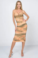 Load image into Gallery viewer, Tie dey printed mesh mini dress
