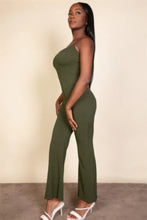 Load image into Gallery viewer, Ribbed sleeveless wide leg jumpsuit
