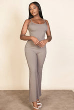 Load image into Gallery viewer, Ribbed sleeveless wide leg jumpsuit
