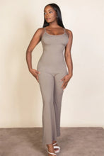 Load image into Gallery viewer, Ribbed sleeveless wide leg jumpsuit
