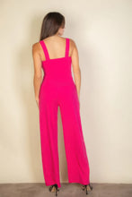 Load image into Gallery viewer, Notched neck cami jumpsuit
