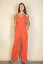 Load image into Gallery viewer, Notched neck cami jumpsuit
