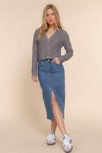 Load image into Gallery viewer, Long slv v-neck sweater cardigan
