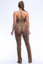 Load image into Gallery viewer, Halter Top Ruched Pants Set
